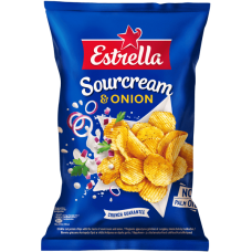 Estrella - Sour Cream and Onion Flavour Crisps 130g