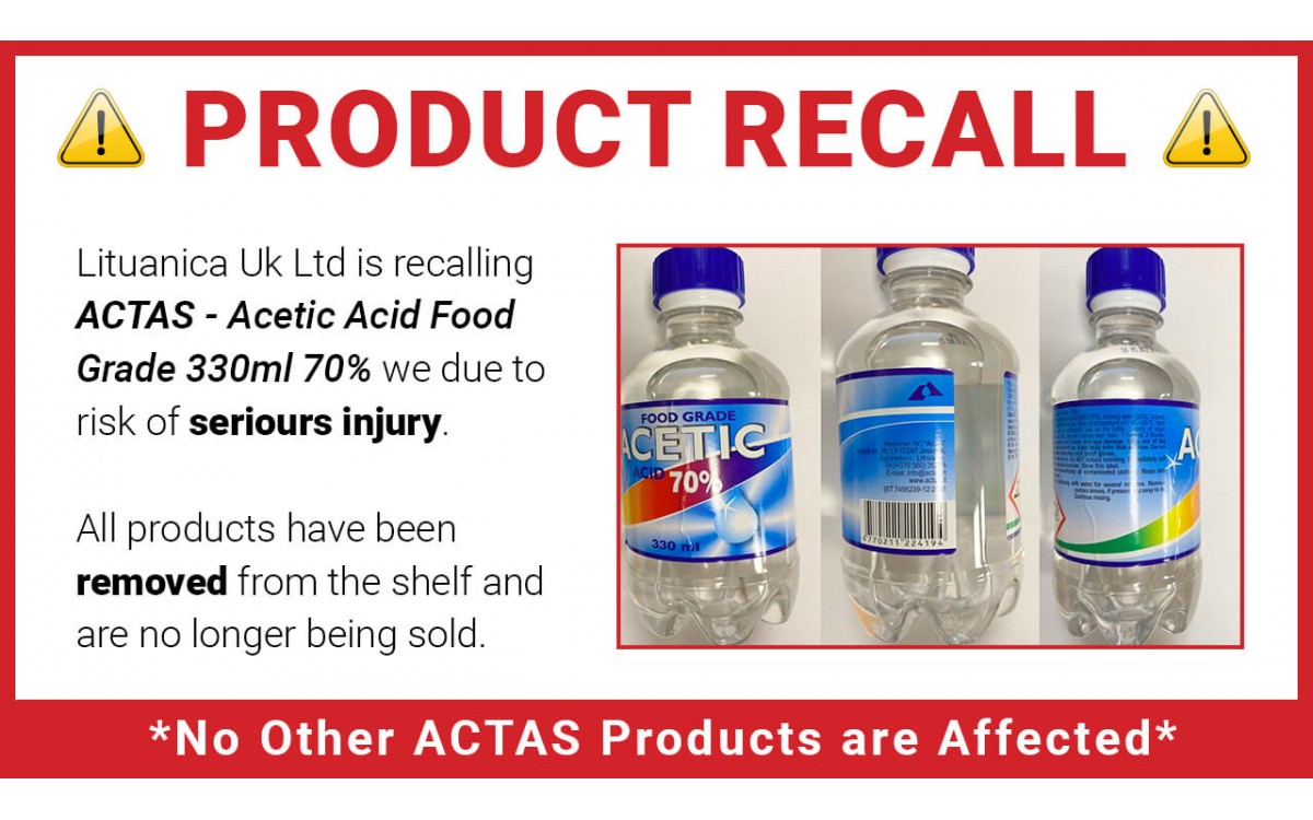Product Recall - Important Safety Update