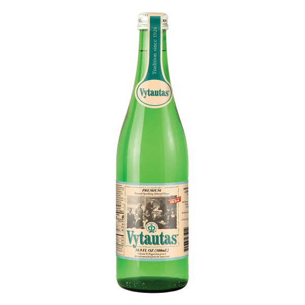 Vytautas - Carbonated Natural Mineral Water 500ml retro glass