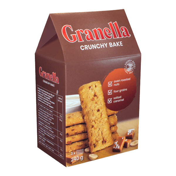 Dzukija - Four Grain Biscuits Granella with Nuts and Salted Caramel 240g