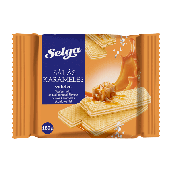 Selga - Wafers Salted Caramel Flavour 180g