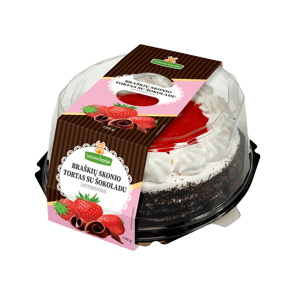 Lietuvos Kepejas - Strawberry Cake with Chocolate (Frozen) 730g
