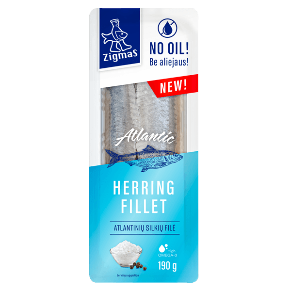 Zigmas - Salted Atlantic Herring Fillets without Oil 190g