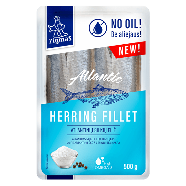 Zigmas - Salted Atlantic Herring Fillets without Oil 500g