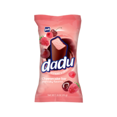 Dadu - Raspberry and Cherry Cheesecake Bar with Chocolate Coating 45g