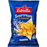 Estrella - Sour Cream and Onion Flavour Crisps 130g