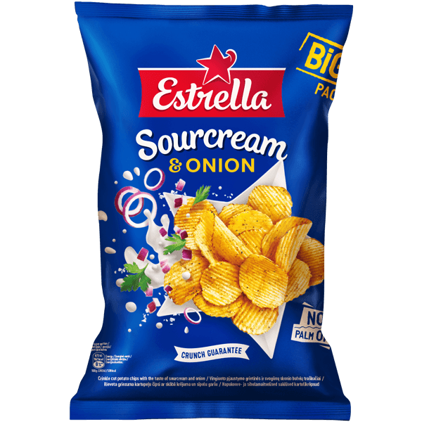 Estrella - Sour Cream & Onion Flavour Crisps 180g