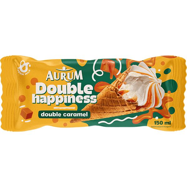 Aurum - Double Happiness Vanilla Ice Cream with Salted Caramel 150ml