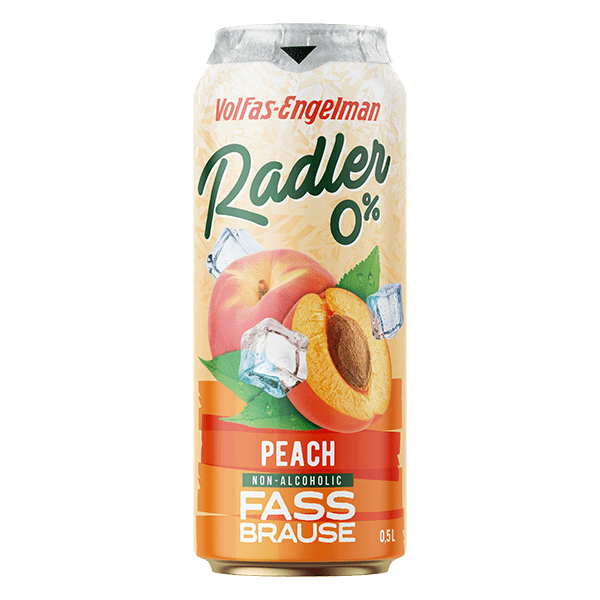 Volfas Engelman - Radler Non Alco with Peach Juice 500ml can