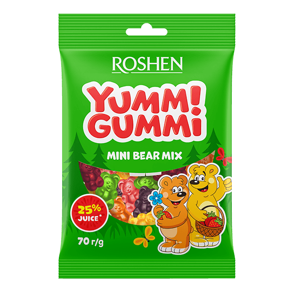 Roshen - Yummi Gummi Mini Bear Mix 70g