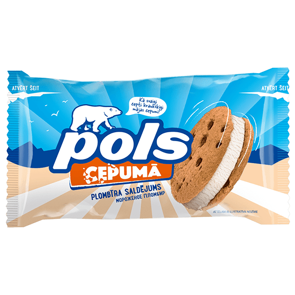 Pols - Ice Cream Big Sandwich Vanilla 140ml