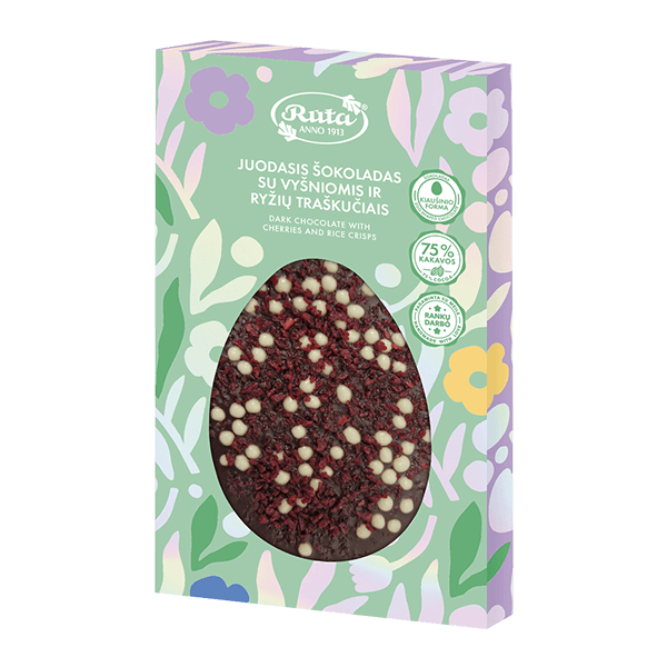 Ruta - Dark Chocolate with Cherries and Rice Crisps 100g