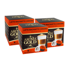Aroma Gold - Coffee Capsules Latte Caramell DG 8+8 Pods 193.6g