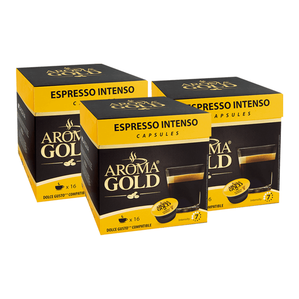 Aroma Gold - Coffee Capsules Espresso Intenso DG 16 Pods 128g