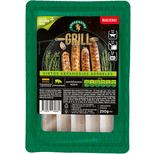 Krekenavos - Cooked Pork Grill Sausages vac 250g