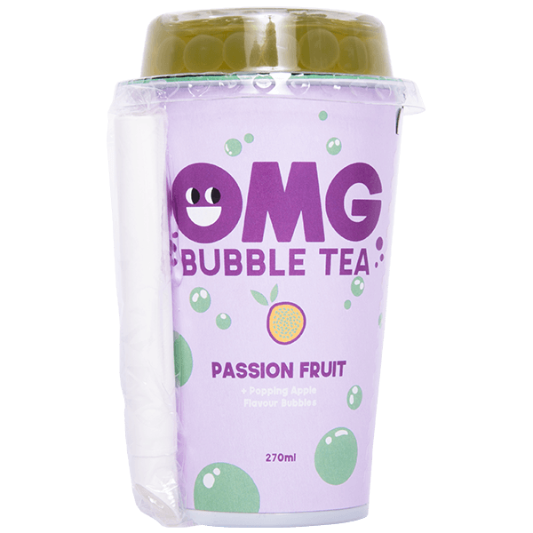 OMG - Bubble Tea Passion Fruit Flavour Soft Drink 220ml