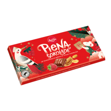 Laima - Christmas Milk Chocolate with Peanut Cream and Raspberry Marmalade 145g