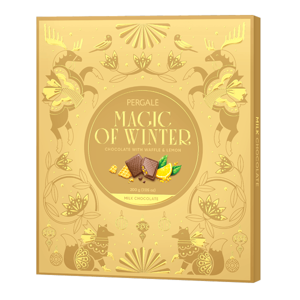 Pergale - Milk Chocolate Magic of Winter with Waffles and Lemon 200g