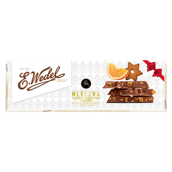Wedel - Milk Chocolate with Orange Pieces and Cookies 220g