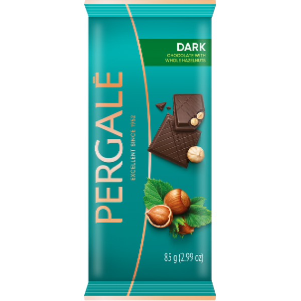 Pergale - Dark Chocolate with Hazelnuts 85g