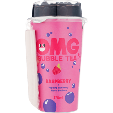 OMG - Bubble Tea Raspberry Flavour Soft Drink 220ml