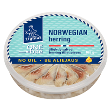 Zigmas - One Bite Salted Herring Fillet Pieces without Oil 165g