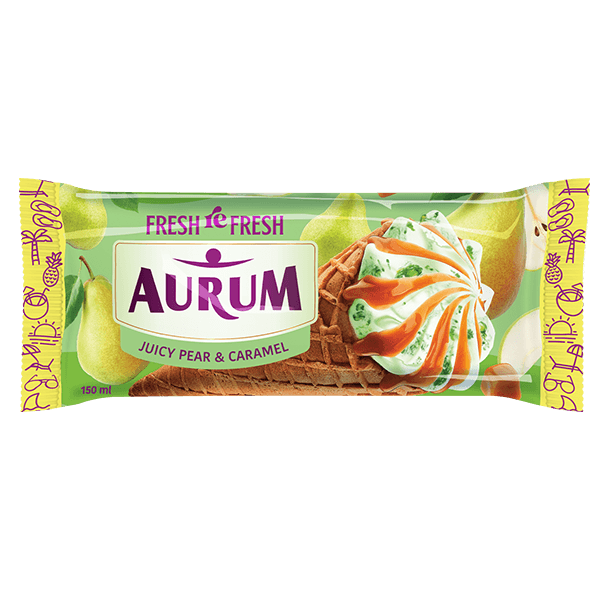 Aurum - Pear Ice Cream with Salted Caramel and Pear Pieces 150ml