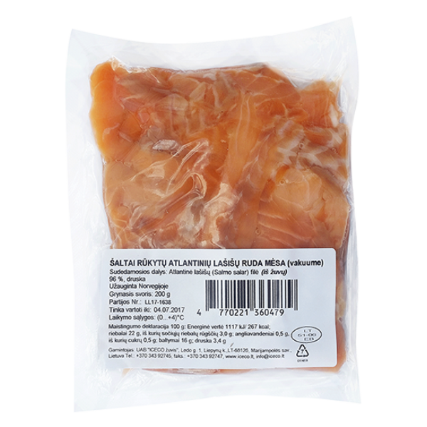 Iceco - Cold Smoked Salmon Brown Back Meat Pieces 200g