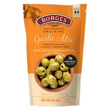 Borges - Pitted Green Olives with Garlic Mix 350g