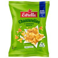 Estrella - Flat Cut Potato Chips with Taste of Chanterelles and Cheese Sauce 170g