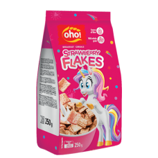 Oho - Breakfast Cereals Strawberry Flakes 250g