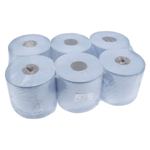 Centrefeed Tissue Blue 6 Roll Pack