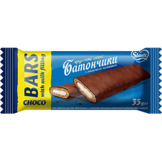 Zolote Zerno - Choco Bars in Confectionary Coating with Milk Filling TM Slasti 35g