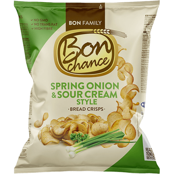 Bon Chance - Bread Crisps with Spring Onion and Sour Cream 120g