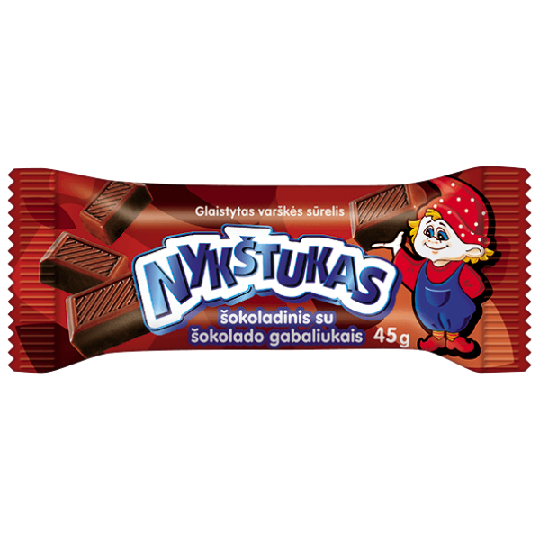 Nykstukas - Glazed Creamed Curd Chocolate Flavour with Chocolate Pieces 45g