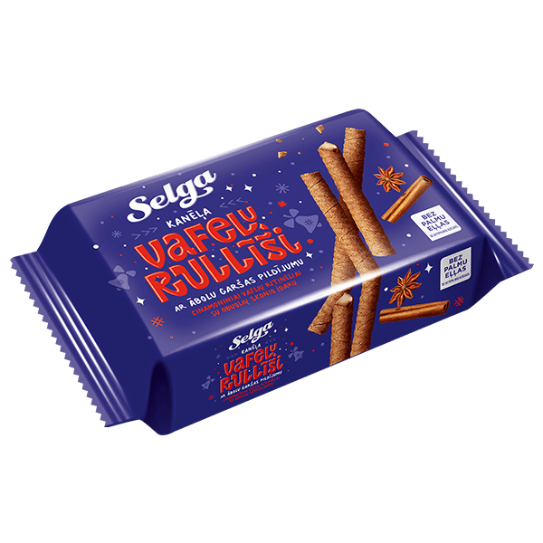 Selga - Wafer Rolls with Apple and Cinnamon Filling 160g