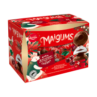 Laima - Christmas Marshmallows in Chocolate with Riga Black Balsam Cherry Filling 185g