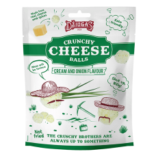 Dziugas - Crunchy Dried Cheese Balls Cream and Onion Flavour 50g