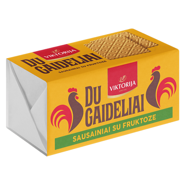 Viktorija ir Partneriai - Du Gaideliai Biscuits with Fruktoze 180g