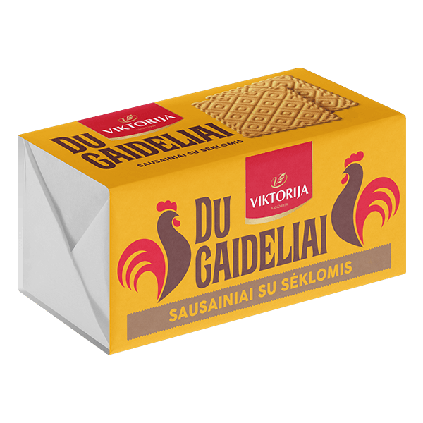 Viktorija ir Partneriai - Du Gaideliai Biscuits with Seeds 180g