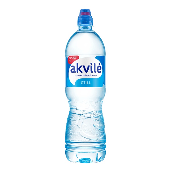 Akvile - Still Natural Mineral Water in Sport Bottle 1L