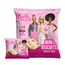 Barbie Choco Chip Mini Biscuits 5x20g Multi-pack