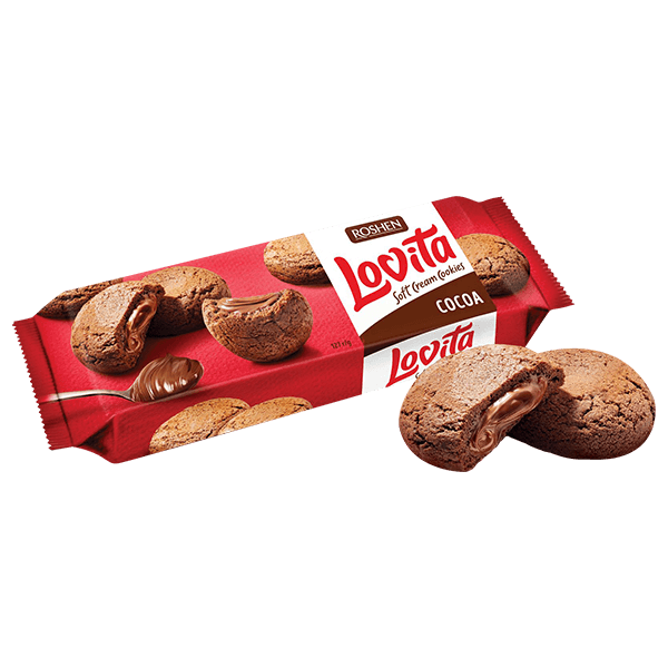 Roshen - Lovita Soft Cream Cookies Cacao 127g