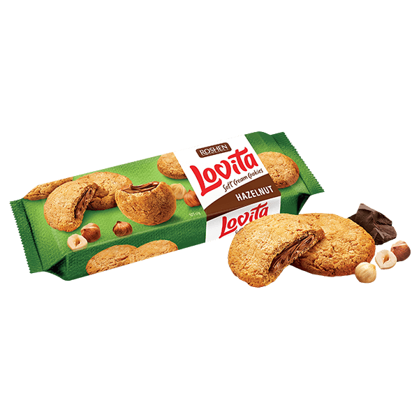 Roshen - Lovita Soft Cream Cookies Hazelnut 127g