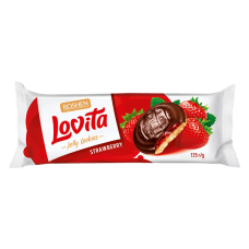 Roshen - Lovita Jelly Cookies Biscuits Strawberry Flavoured Jelly Filling 135g