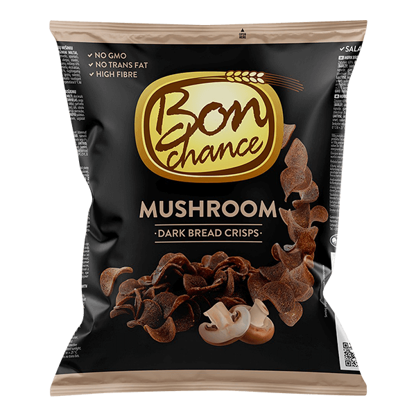 Bon Chance - Dark Bread Crisps with Mushroom 120g