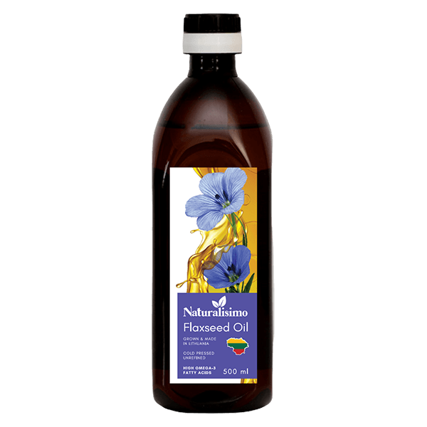 Naturalisimo - Unrefined Cold Pressed Flaxseed Oil 500ml