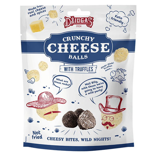 Dziugas - Crunchy Dried Cheese Balls with Truffles 50g