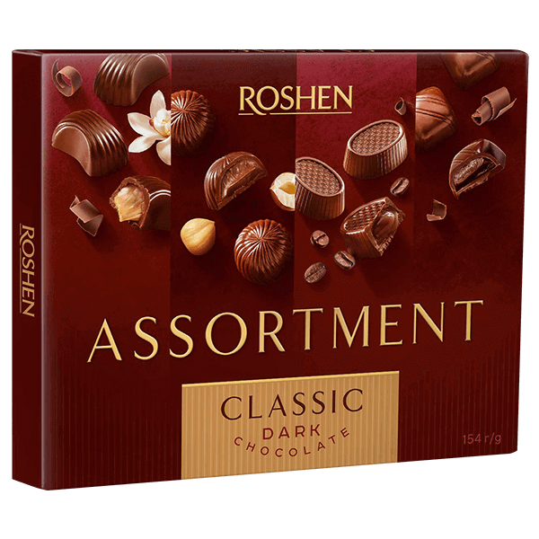 Roshen - Assortment Classic Dark Chocolate 154g