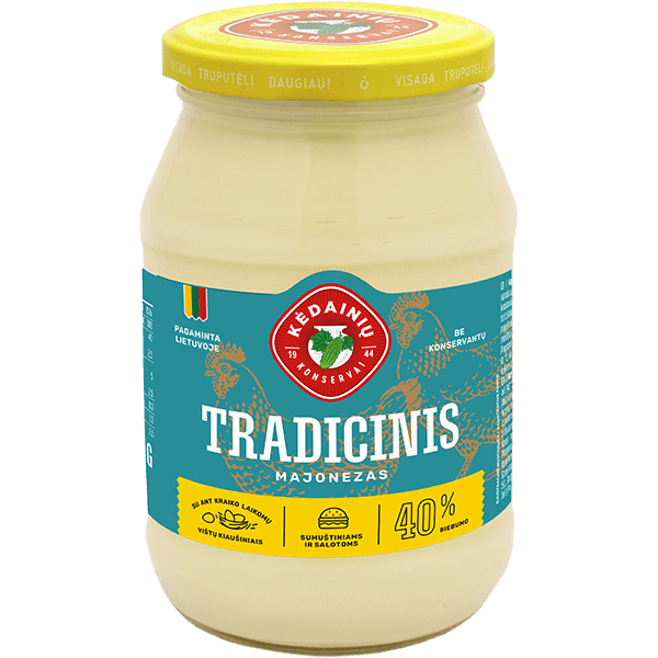 Kedainiu Konservai - Tradicinis Mayonnaise 40% Fat 450g